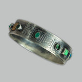 Tabra Boulder Opal and Tourmaline Sterling Silver Bangle