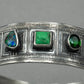 Tabra Boulder Opal and Tourmaline Sterling Silver Bangle