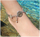 Jim Kelly and Tabra Rainbow Bridge Anklet with Charm