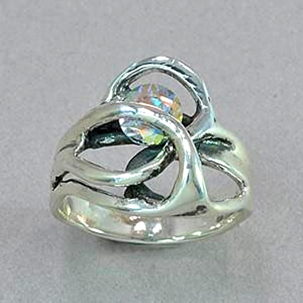 Jim Kelly Mystic Zirconia Sterling Silver Cage Ring