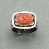 Tabra Hand Carved Rose Ring