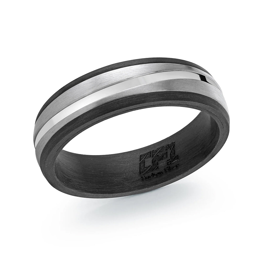Italgem Dual Carbon Swirl Ring 6mm