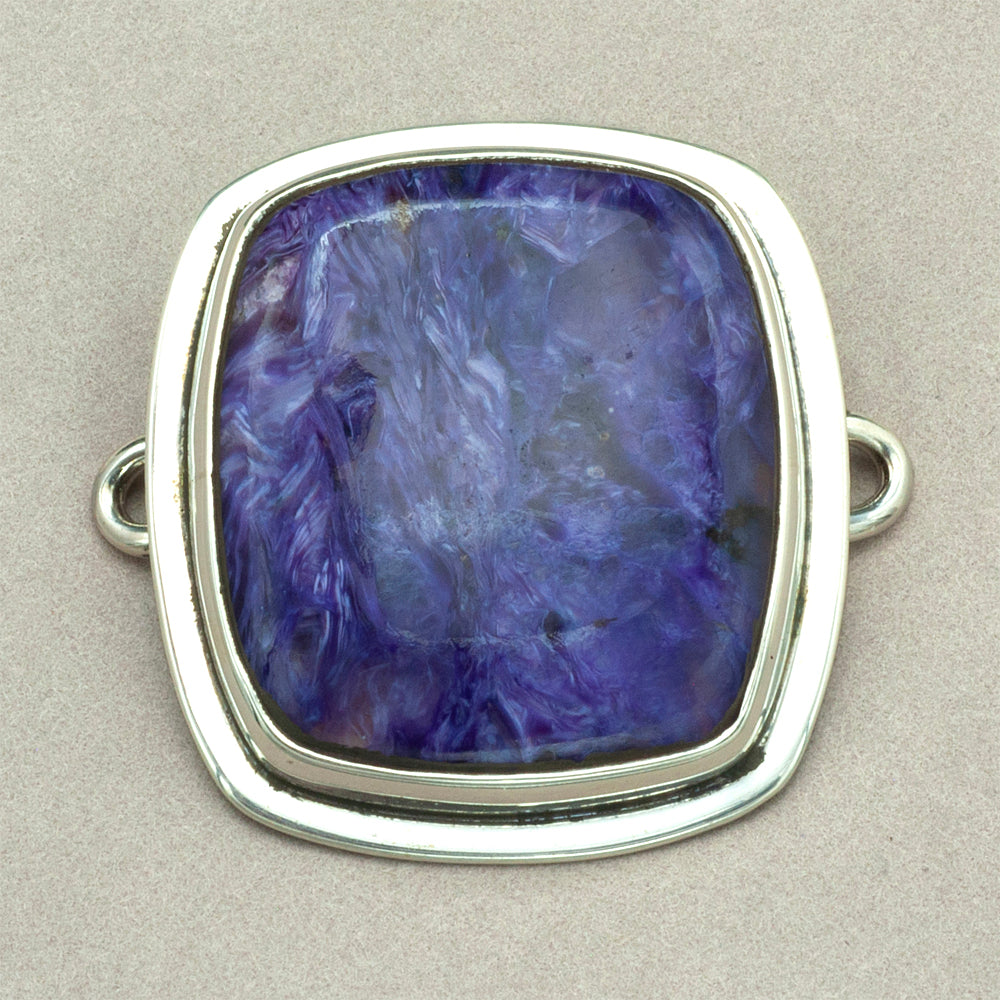 Tabra Large Charoite Square Charm