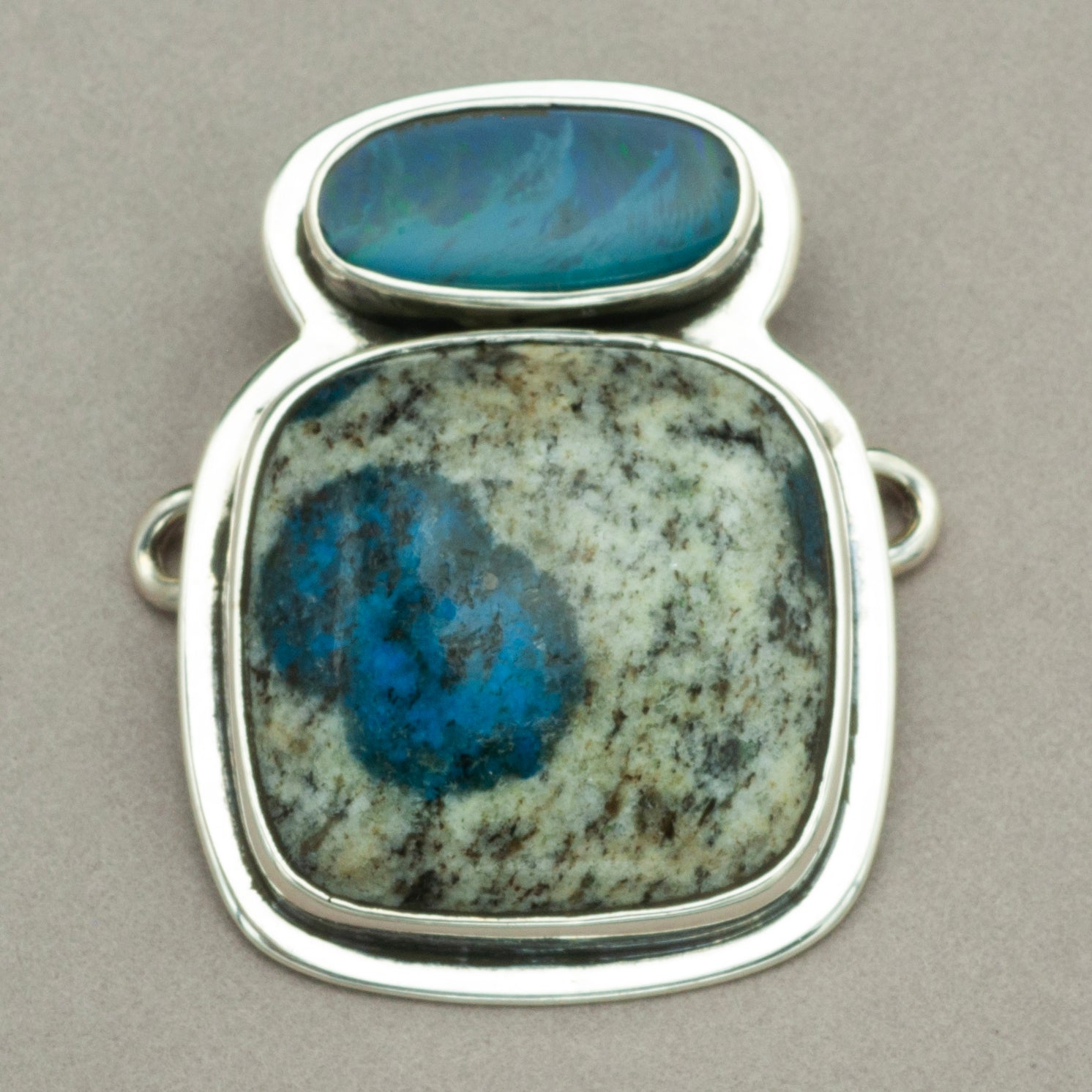 Tabra K2 and Blue Boulder Opal Charm