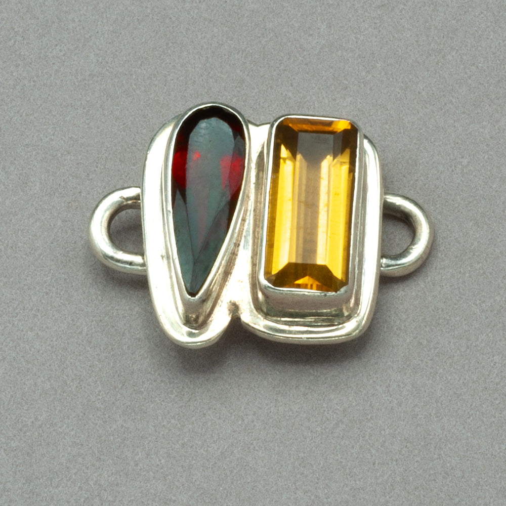 Tabra Garnet and Citrine Charm