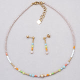 Coeur de Lion Amazonite Agate and Quartz Necklace and Earrings Set