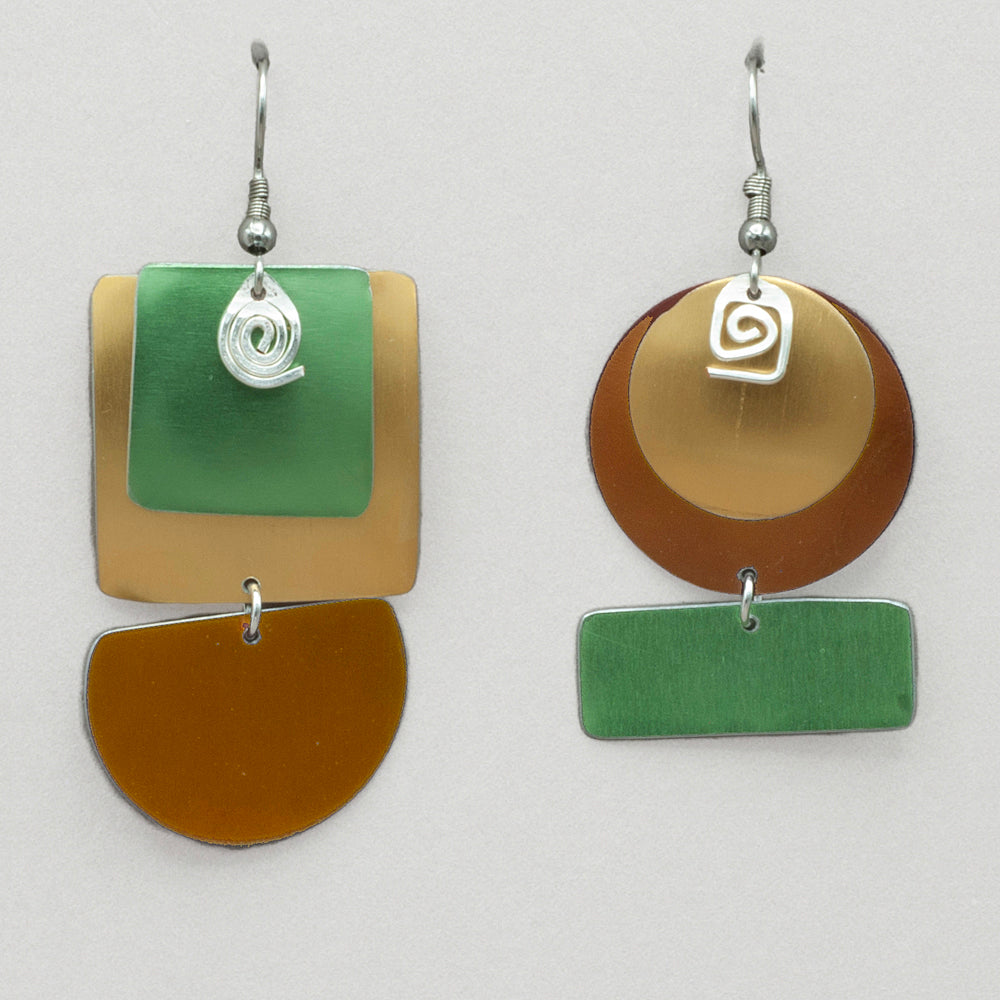 Sylvi Harwin Asymmetric Earrings - Tuscany