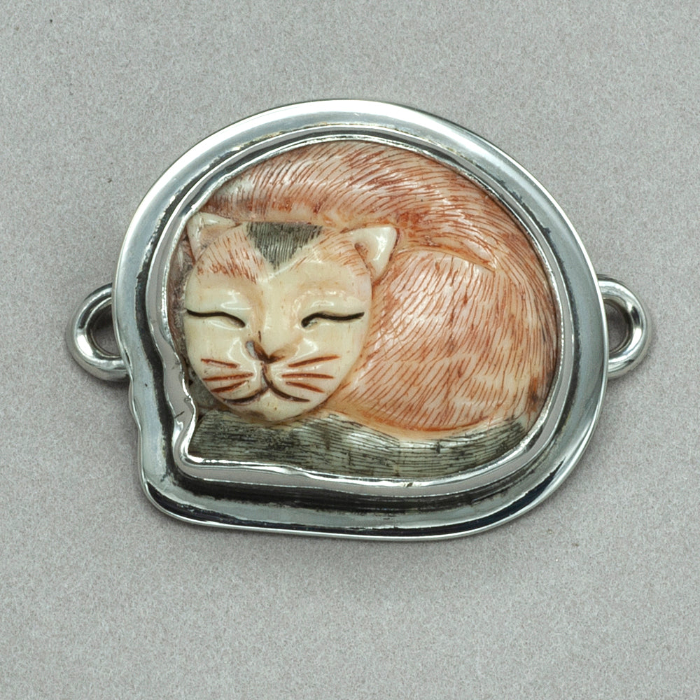 Tabra Orange Cat Charm