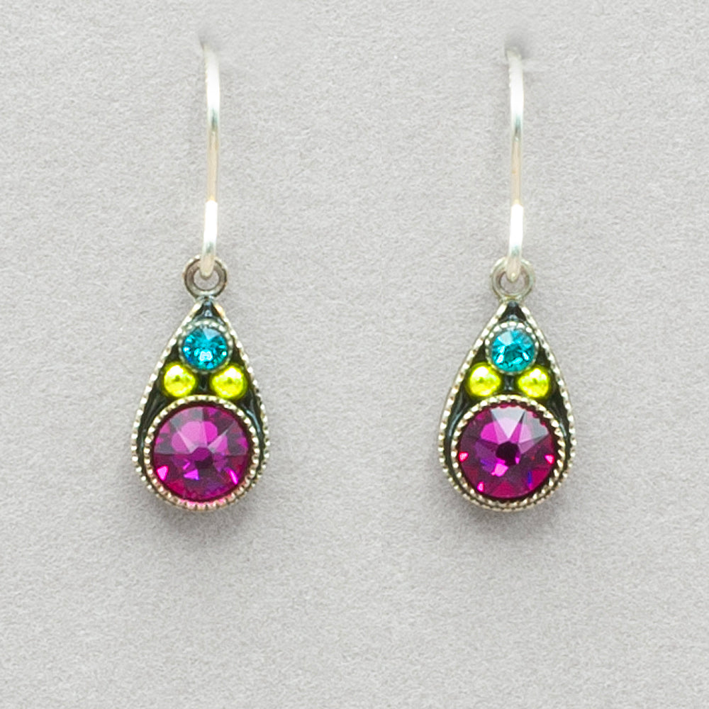 Firefly Domas Drop Earrings - Fuchsia