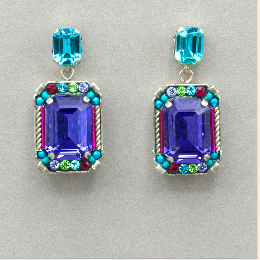 Firefly Duchess Large Statement Earrings with Post - Multicolor
