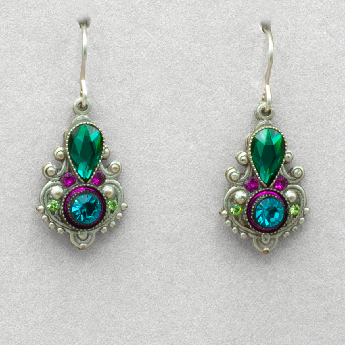 Firefly Exclamation Point Fancy Earrings - Emerald