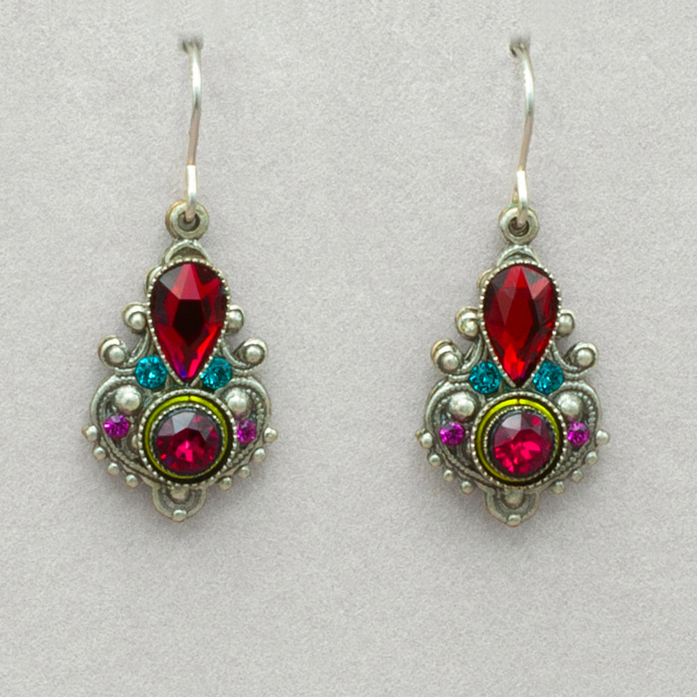Firefly Exclamation Point Fancy Earrings - Scarlet