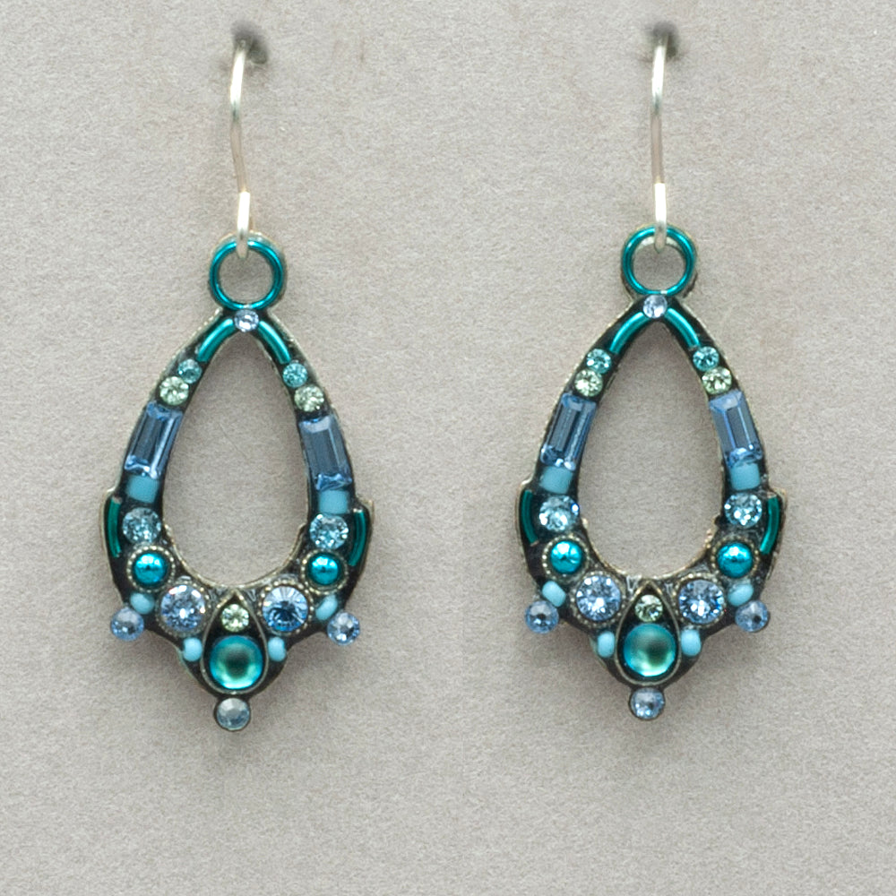 Firefly Moonlight Oval Hoop Earrings - Light Blue