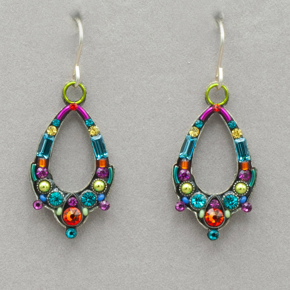 Firefly Oval Hoop Earrings - Multicolor