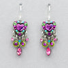 Firefly Mosaic Heart Earrings With Dangles