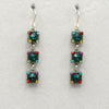 Firefly Emerald Linear 3 Drop Earrings