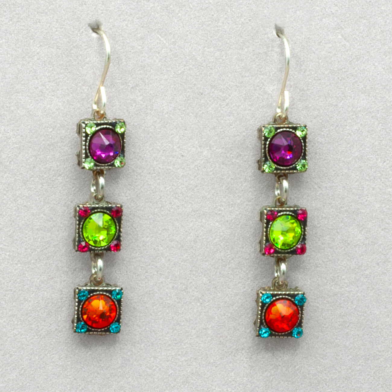 Firefly Rainbow Linear Earrings - Multicolor