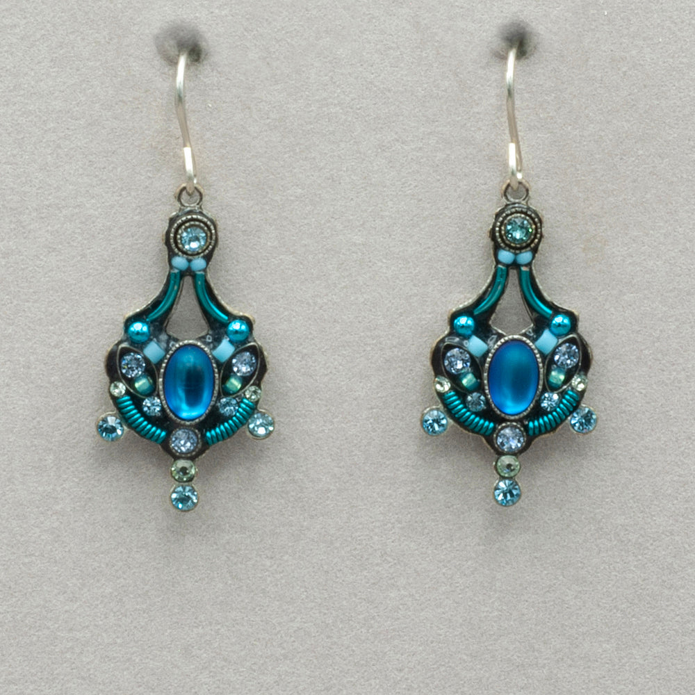 Firefly Moonlight Mini Chandelier Earrings - Light Blue