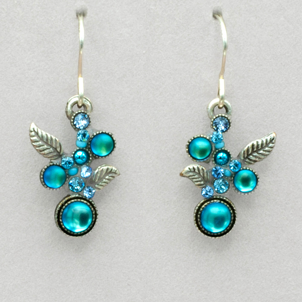 Firefly Scallop Glass Pearl Earrings - Light Blue