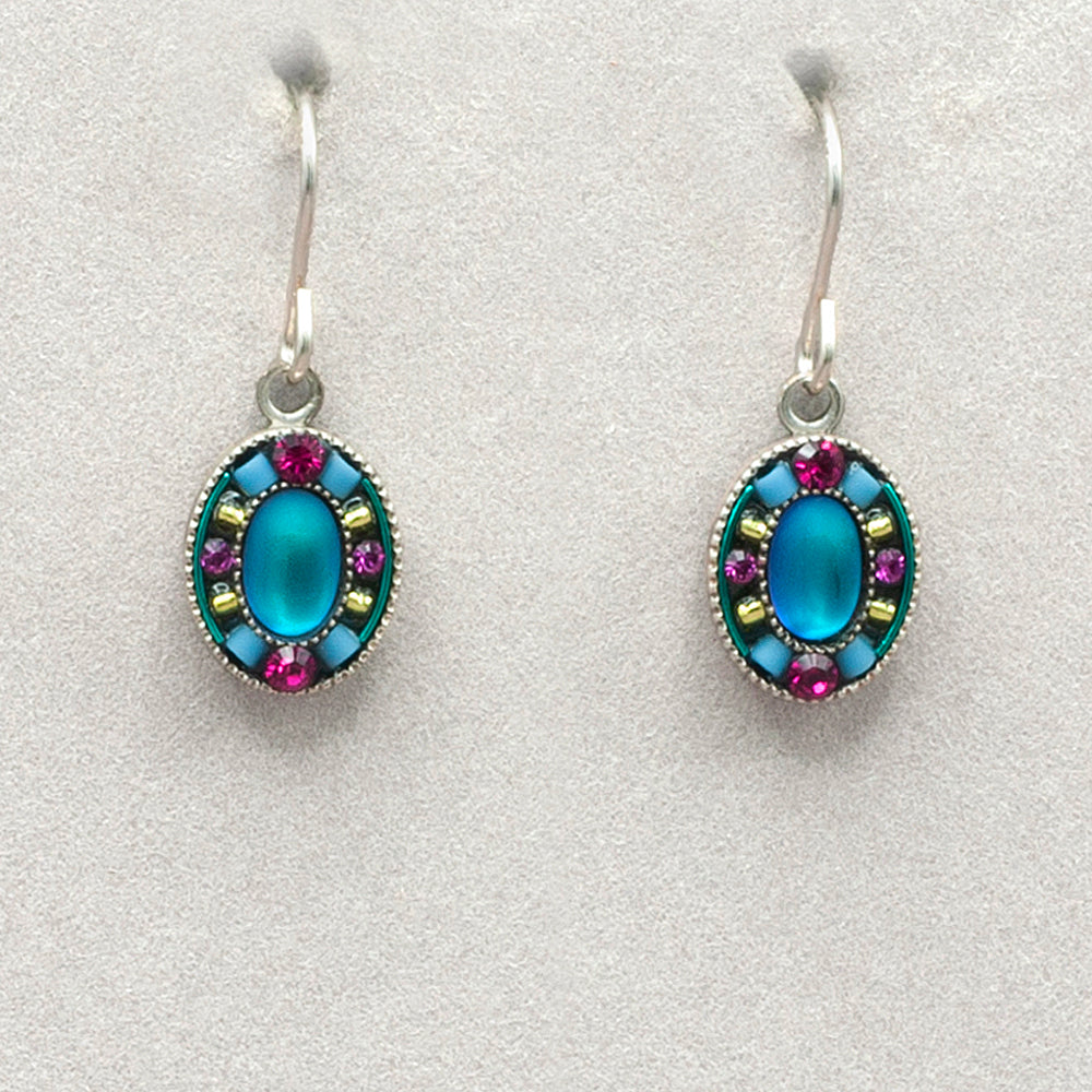 Firefly Moonlight Single Oval Earring Small - Bermuda Blue