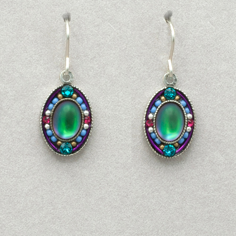 Firefly Moonlight Oval Earrings - Emerald