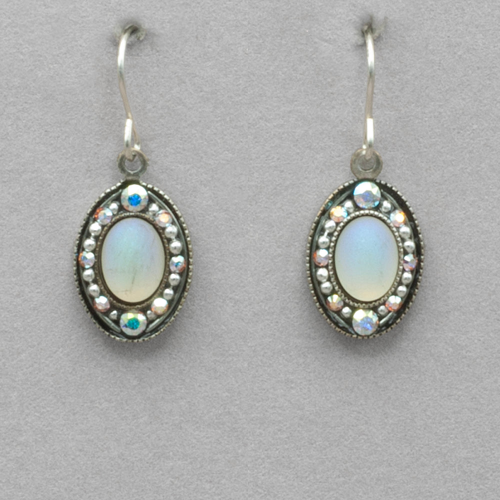 Firefly Moonlight Single Medium Oval Earrings - Snow