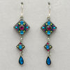 Firefly Moonlight Diamond Shape Two Tear Drop Earrings