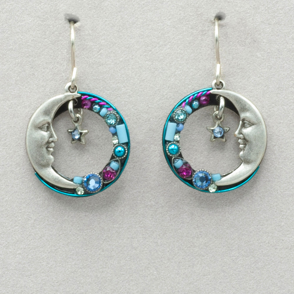 Firefly Luna Hoop Earrings - Light Blue