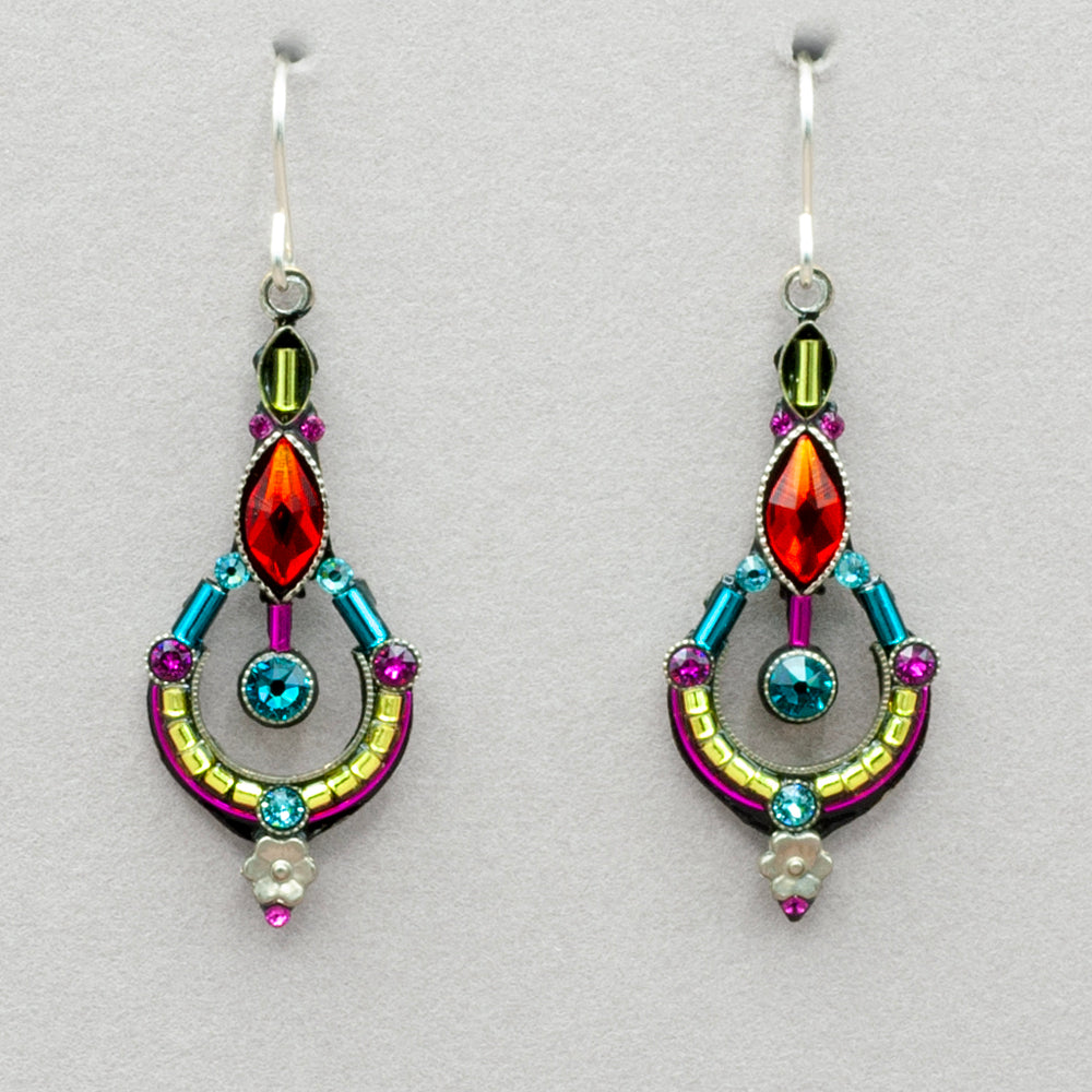 Firefly Hoop Drop Earrings - Multicolor
