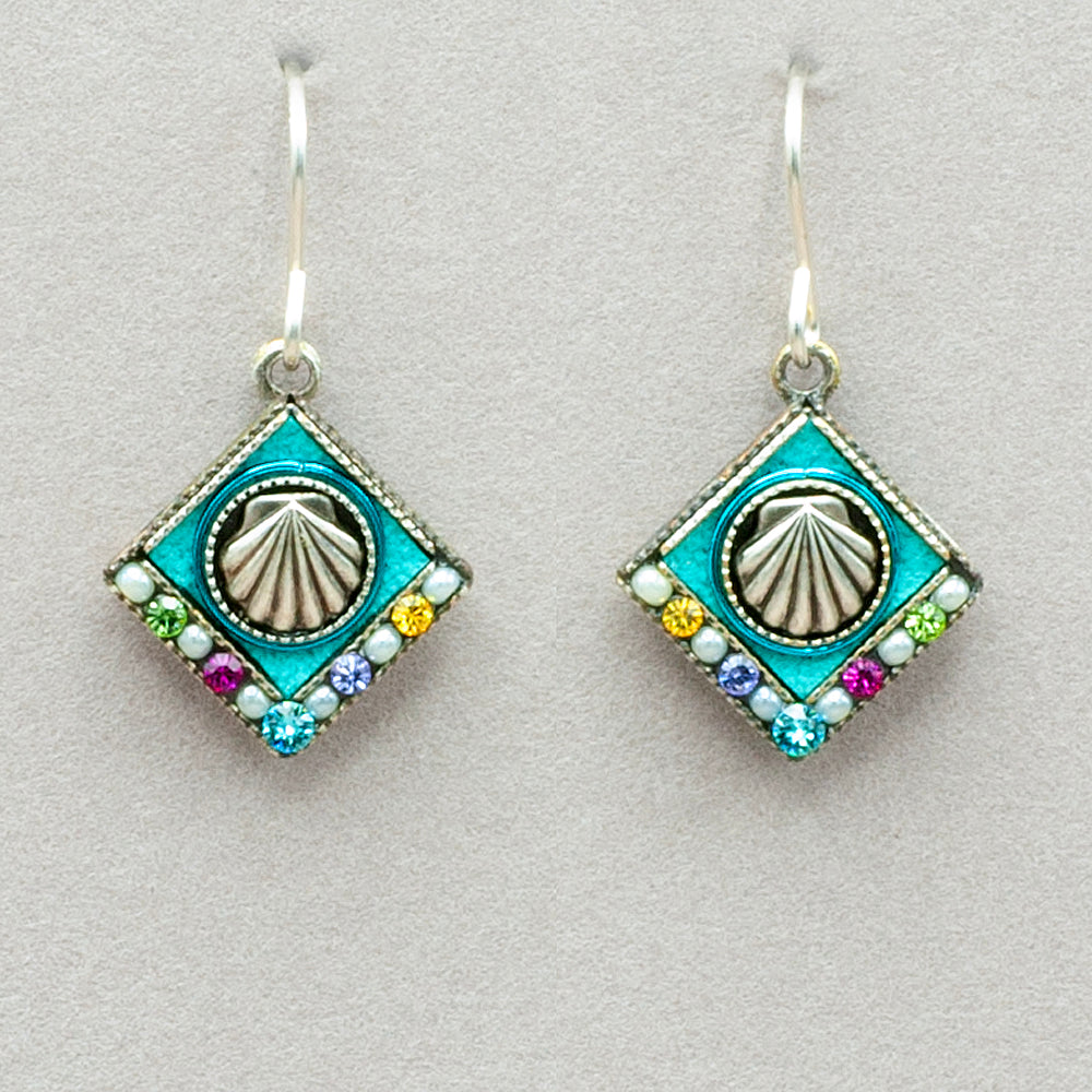 Firefly Beach Shell Diamond Earrings - Soft