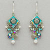 Firefly Beach Pearl Diamond Shell with Fringe Earrings