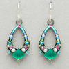 Firefly Beach Glass Oval Hoop Earrings