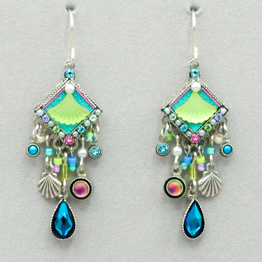 Firefly Beach Glass Waterfall Earrings - Soft