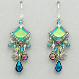Firefly Beach Glass Waterfall Earrings