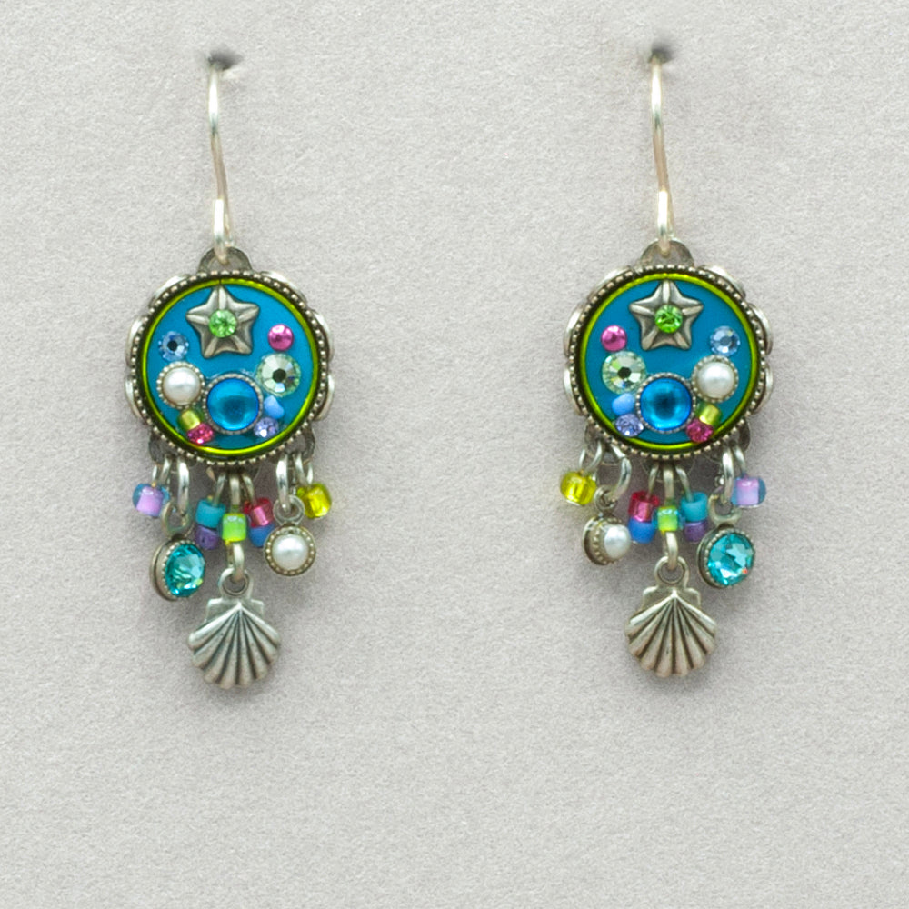 Firefly Beach Glass Fringe Earrings - Soft