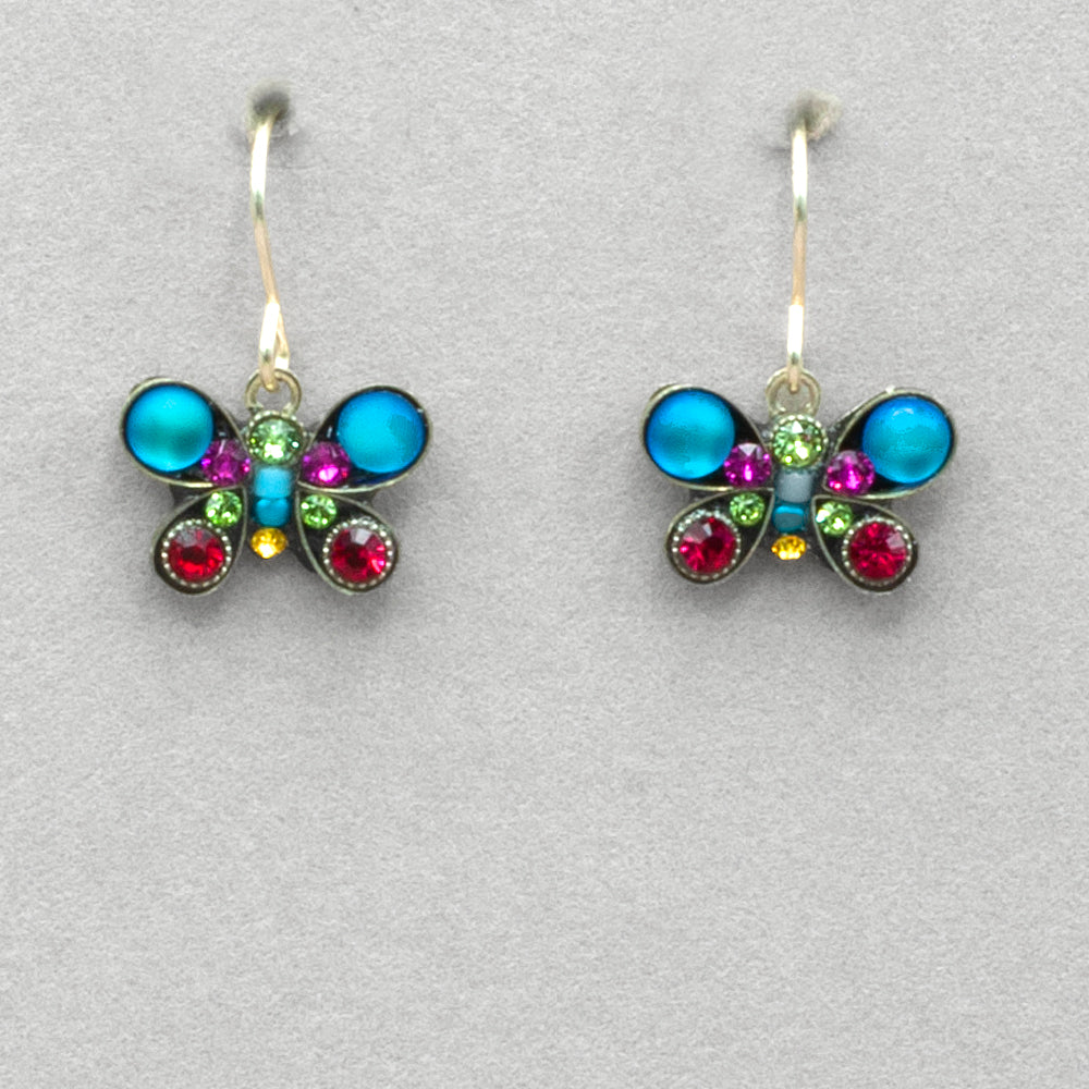 Firefly Moonlight Petite Butterfly Earrings - Jewel Tone