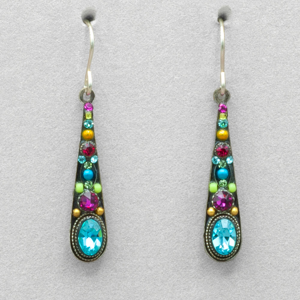 Firefly Stiletto Medium Earrings - Light Turquoise