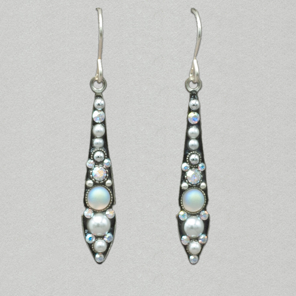 Firefly Stiletto Medium Pearl Earring - White