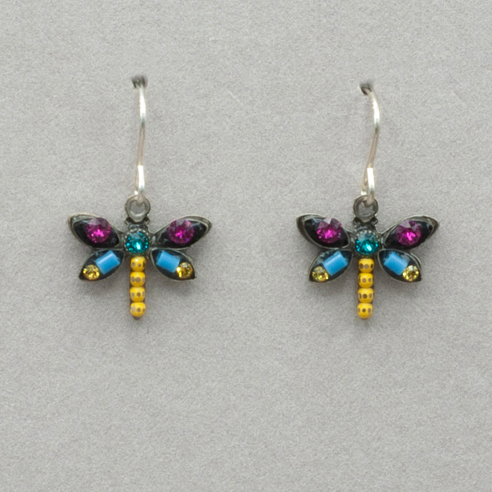 Firefly Petite Dragonfly Earrings - Fuchsia