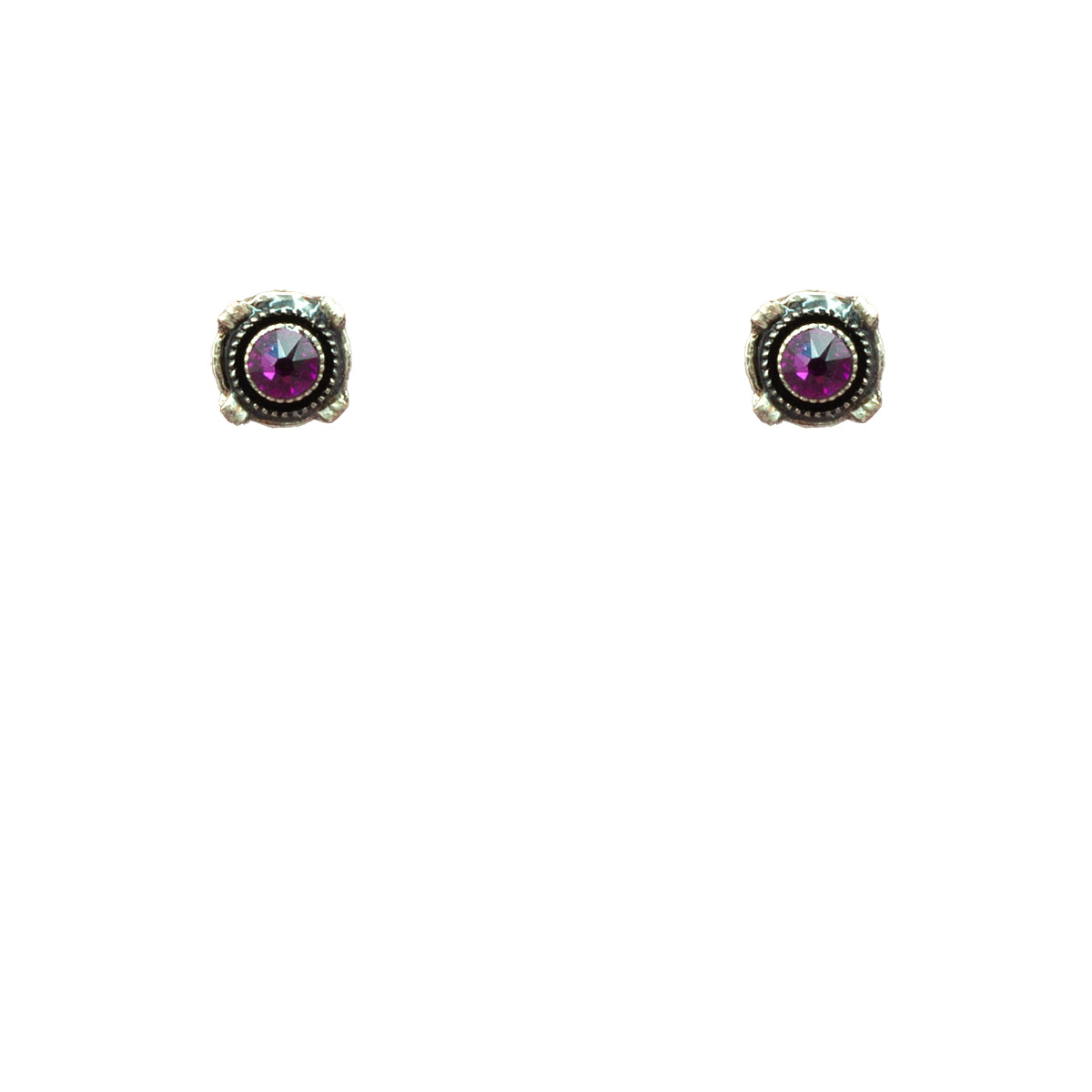 Firefly Bubbly Stud Post Earrings - Fuchsia