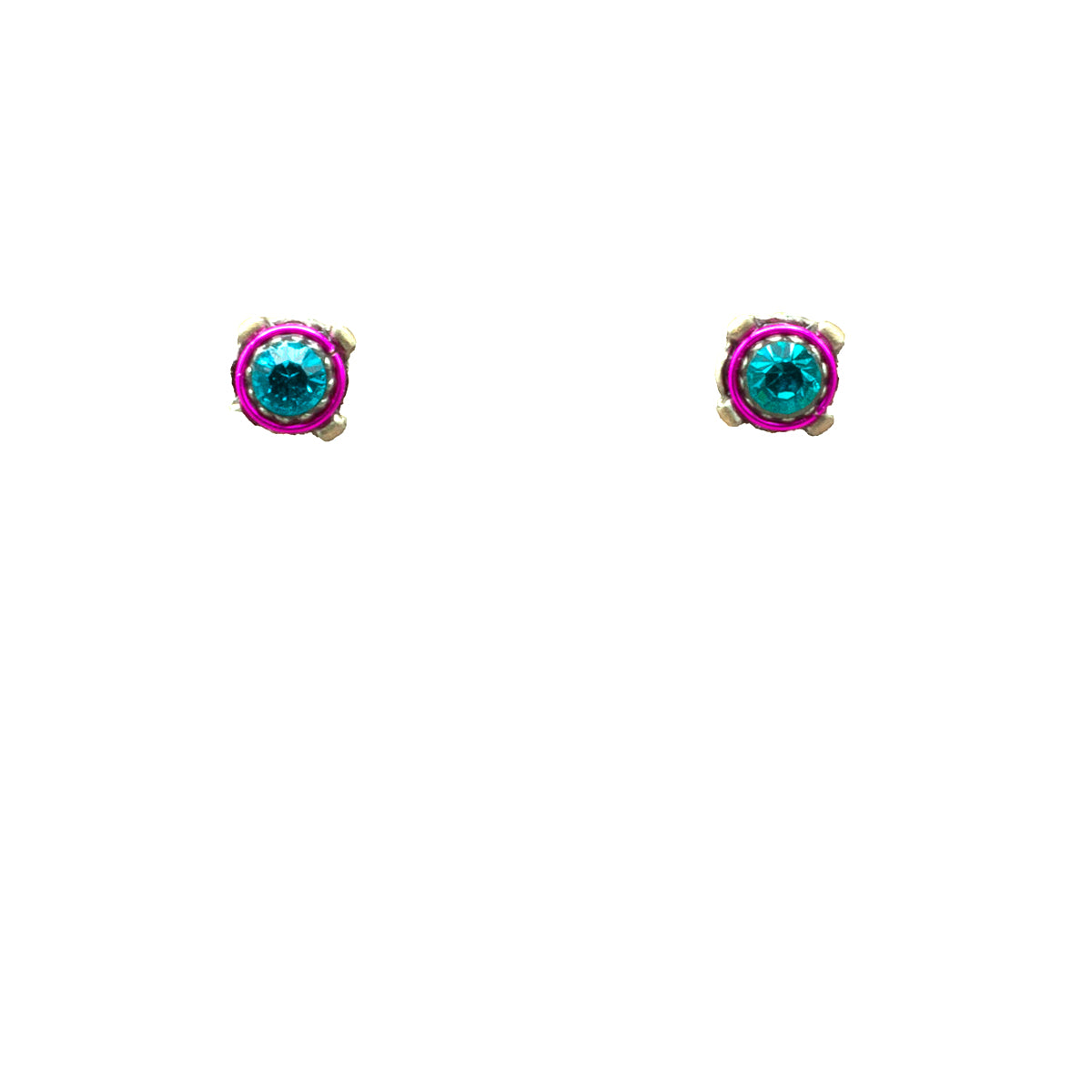Firefly Stud Post Earrings -Blue Zircon