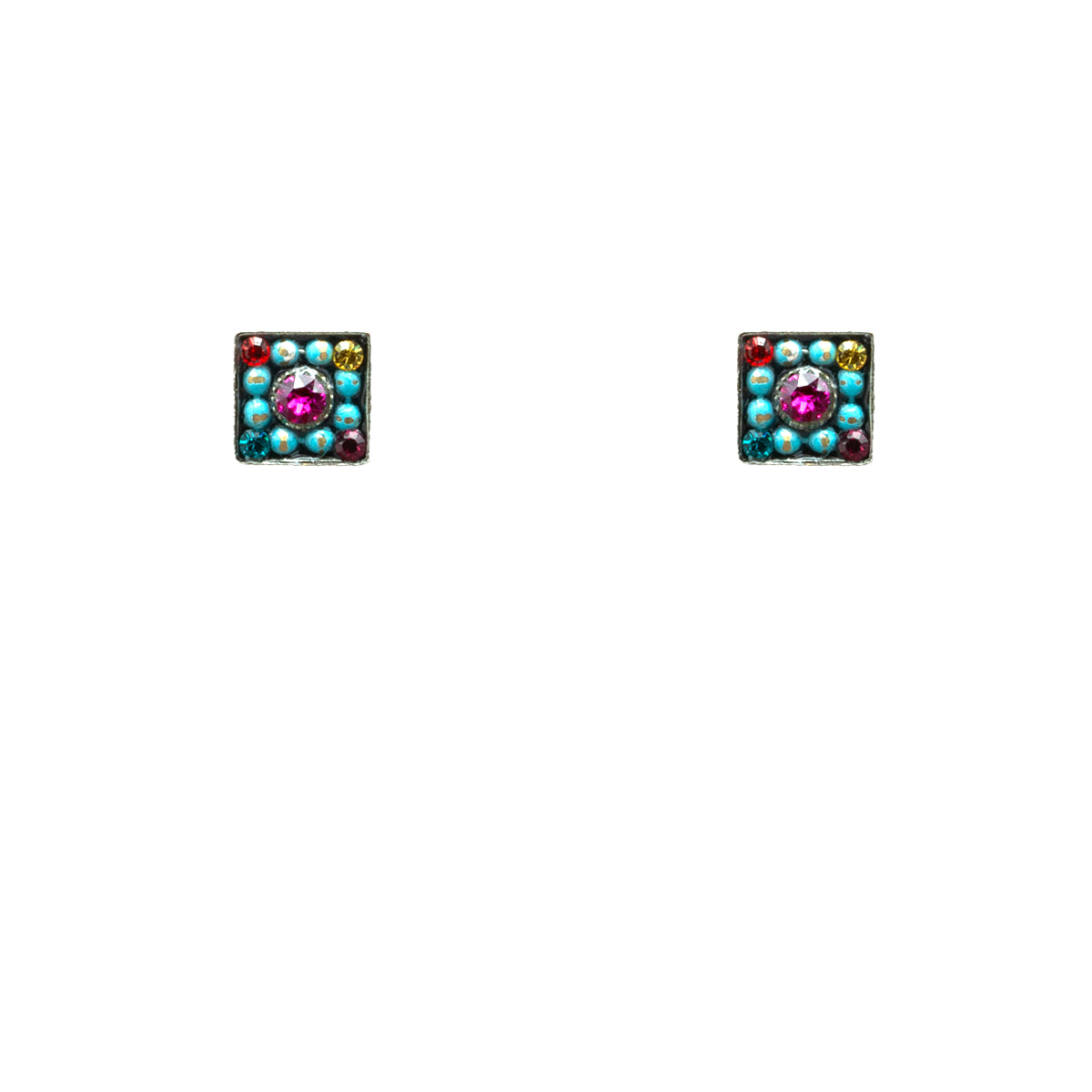 Firefly Diamond-Shape Stud Post Earrings - Multicolor