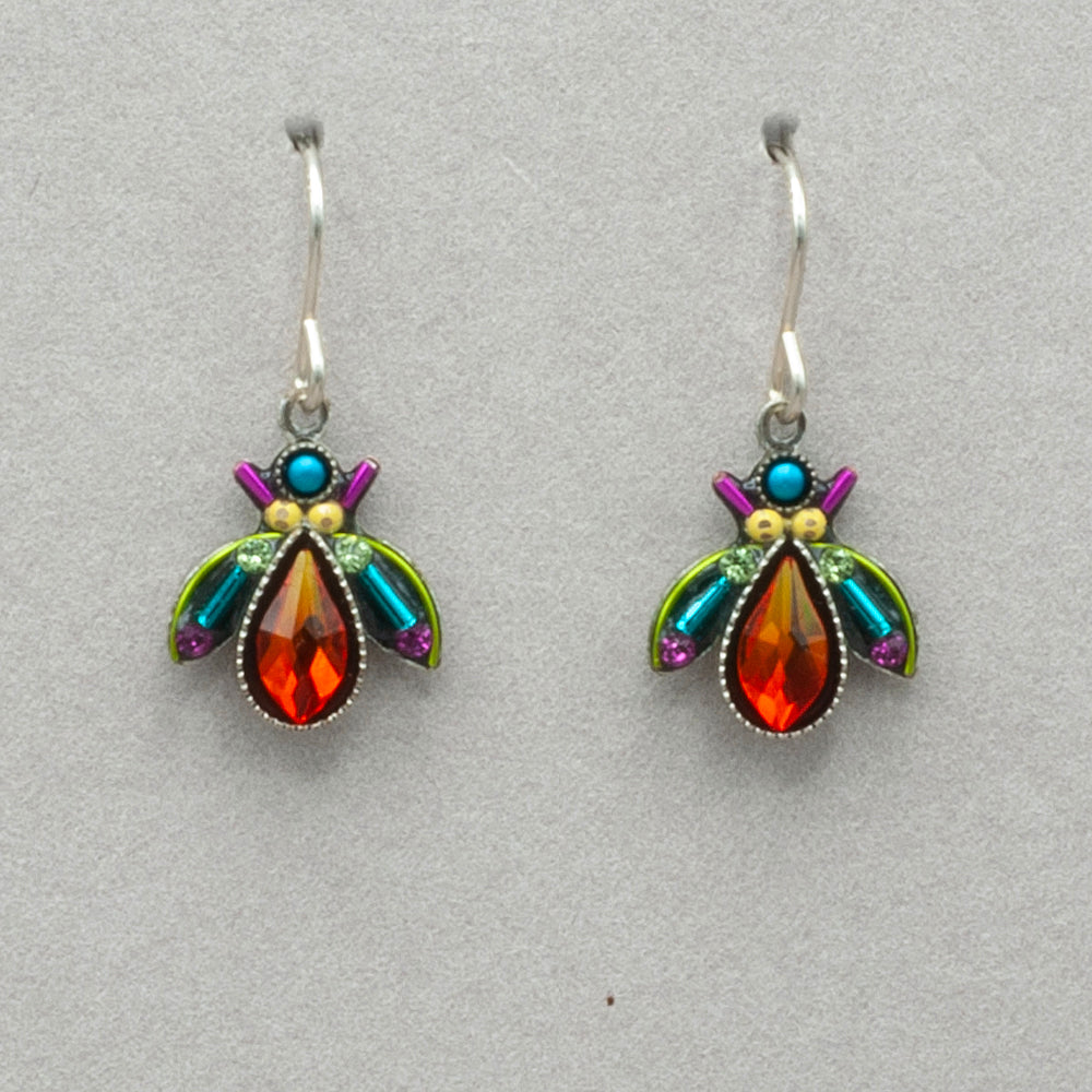 Firefly Bee Drop Earrings - Multicolor