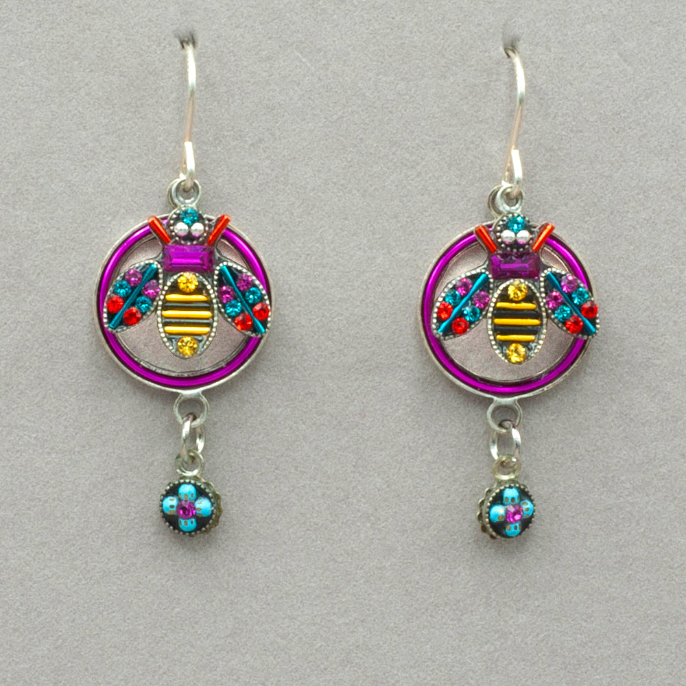 Firefly Bee Hoop Earrings - Multicolor