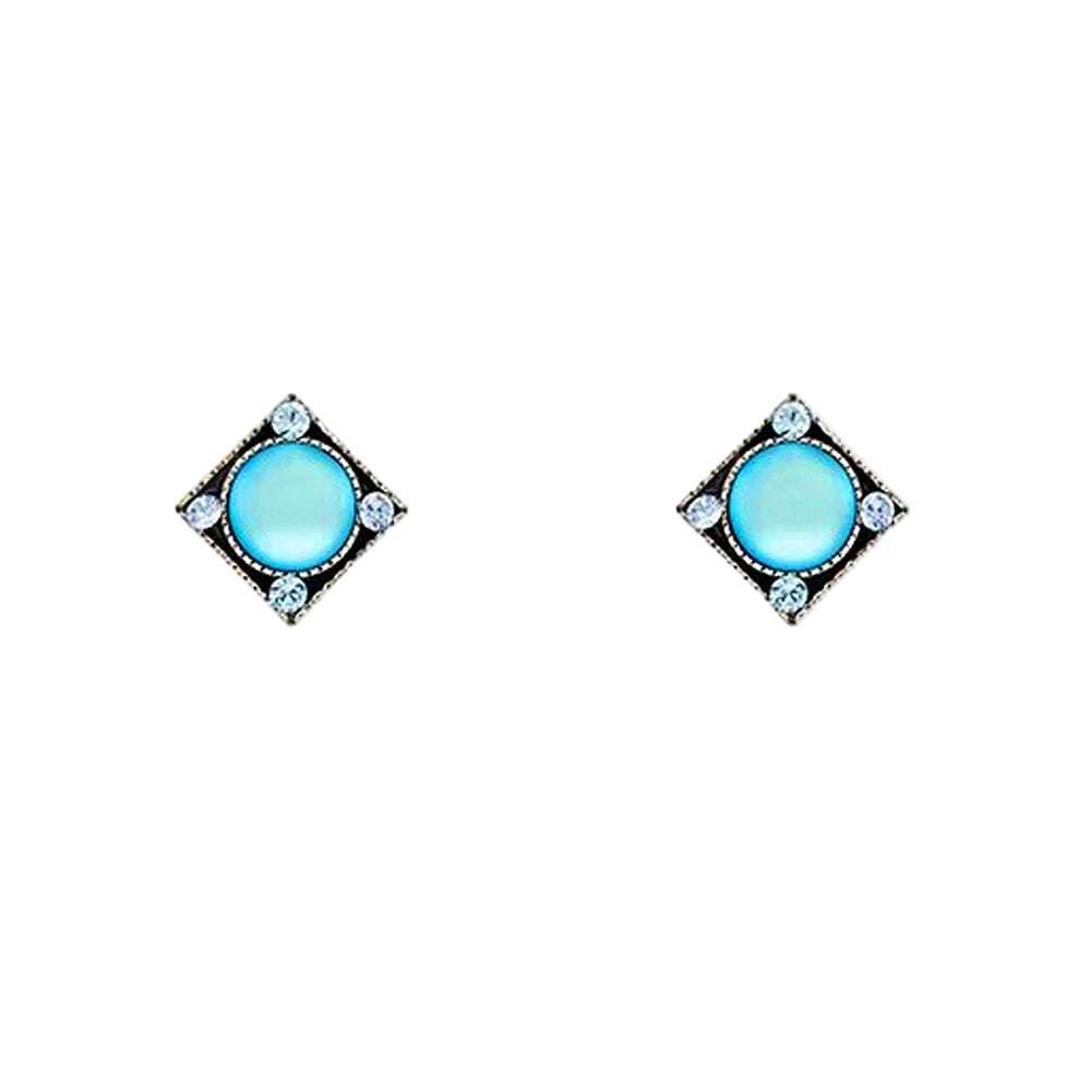 Firefly Moonlight Rainbow Stud Post Earrings - Light Blue