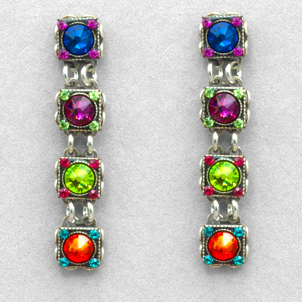 Firefly Rainbow Linear Post Earrings - Multicolor