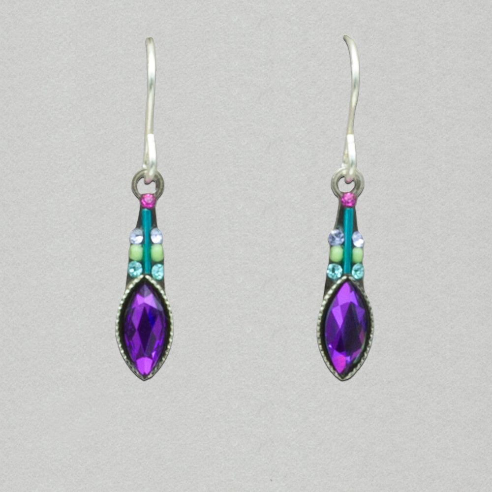 Firefly Carmel Small Drop Earring - Purple