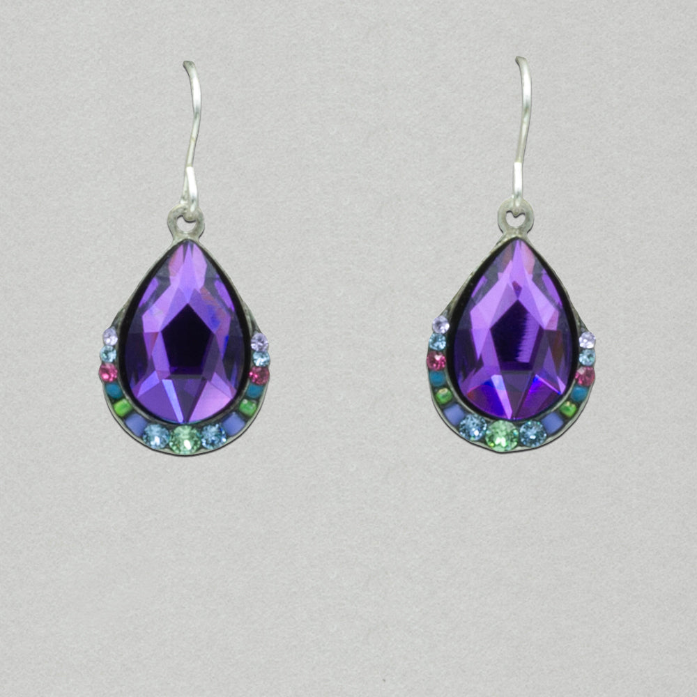 Firefly Carmel Simple Drop Wide Earring - Purple