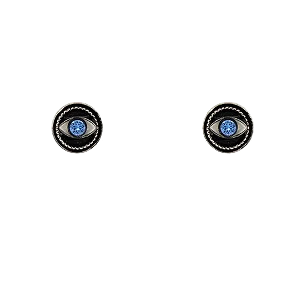 Firefly Evil Eye Stud Post Earrings - Multicolor