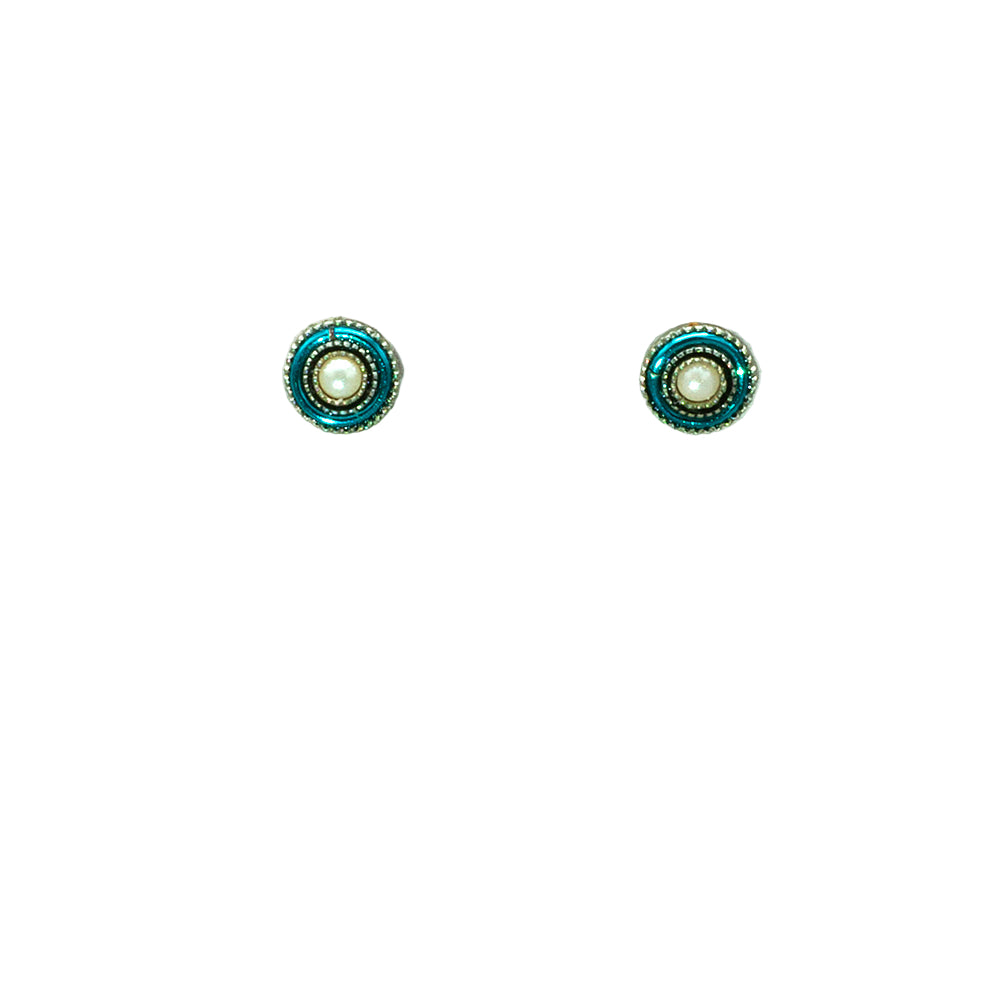 Firefly Charmed Ocean Stud Post Earrings - Aqua